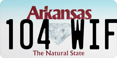 AR license plate 104WIF