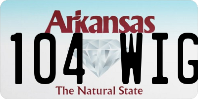 AR license plate 104WIG