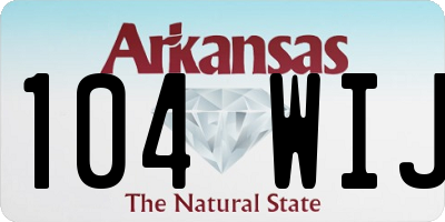 AR license plate 104WIJ