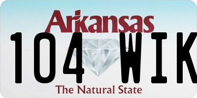 AR license plate 104WIK
