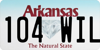 AR license plate 104WIL