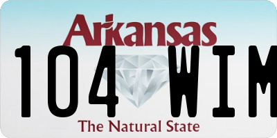 AR license plate 104WIM