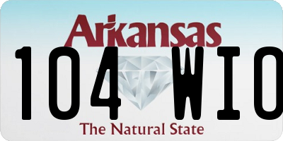 AR license plate 104WIO