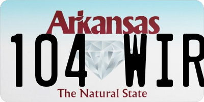 AR license plate 104WIR