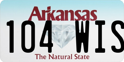 AR license plate 104WIS