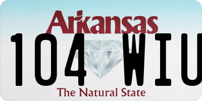 AR license plate 104WIU