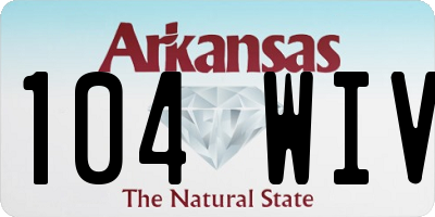 AR license plate 104WIV