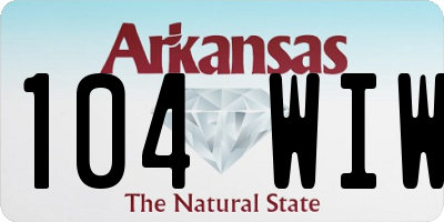 AR license plate 104WIW