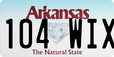 AR license plate 104WIX
