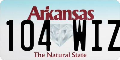 AR license plate 104WIZ