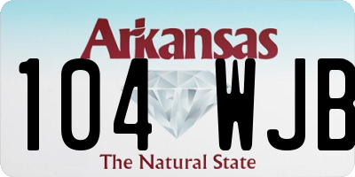 AR license plate 104WJB