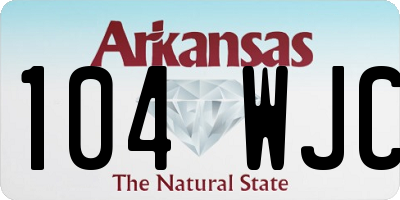 AR license plate 104WJC