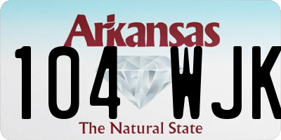 AR license plate 104WJK