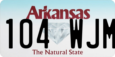 AR license plate 104WJM