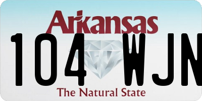 AR license plate 104WJN