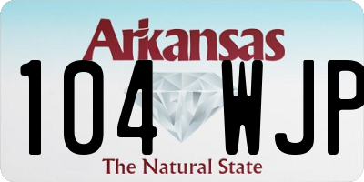 AR license plate 104WJP