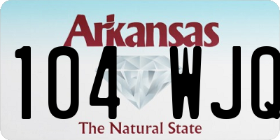 AR license plate 104WJQ