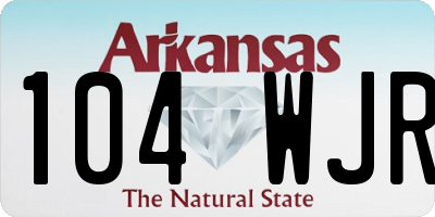 AR license plate 104WJR