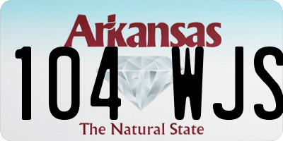 AR license plate 104WJS