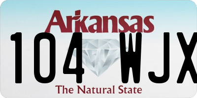 AR license plate 104WJX