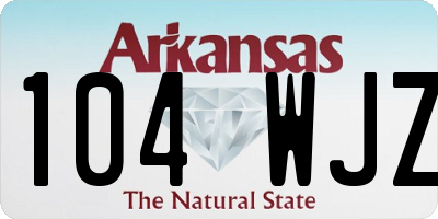 AR license plate 104WJZ