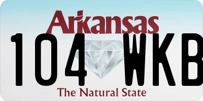 AR license plate 104WKB