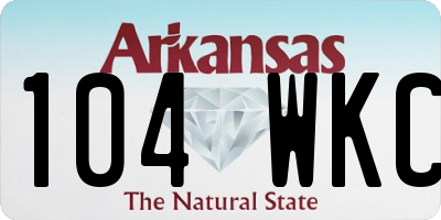 AR license plate 104WKC