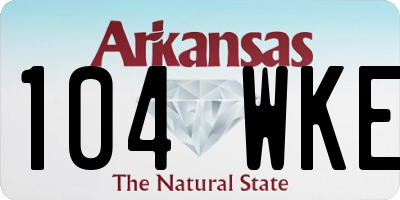 AR license plate 104WKE