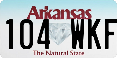 AR license plate 104WKF