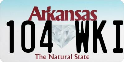 AR license plate 104WKI