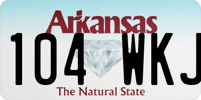 AR license plate 104WKJ