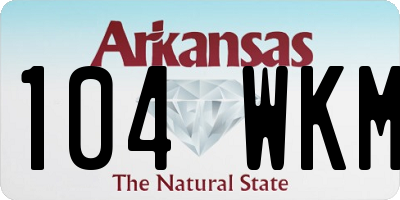 AR license plate 104WKM