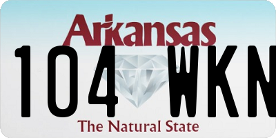 AR license plate 104WKN