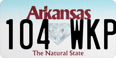 AR license plate 104WKP