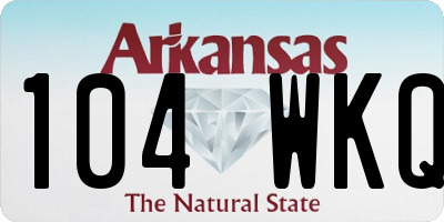 AR license plate 104WKQ