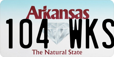AR license plate 104WKS