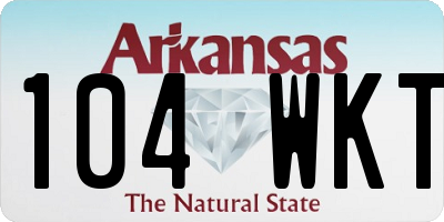 AR license plate 104WKT
