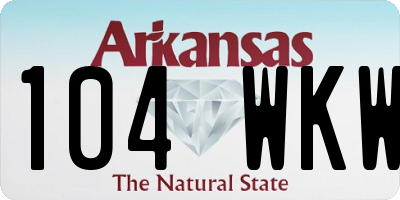 AR license plate 104WKW