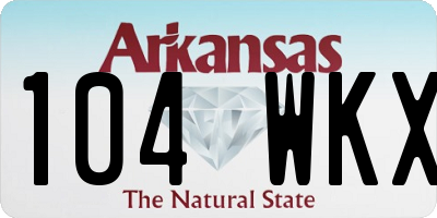 AR license plate 104WKX