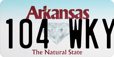 AR license plate 104WKY