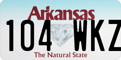 AR license plate 104WKZ
