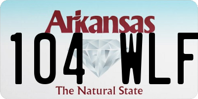 AR license plate 104WLF