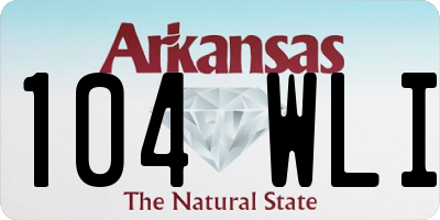 AR license plate 104WLI
