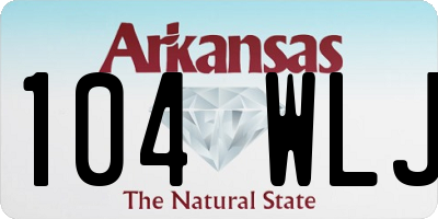 AR license plate 104WLJ