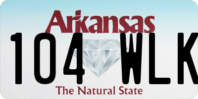 AR license plate 104WLK