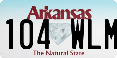 AR license plate 104WLM