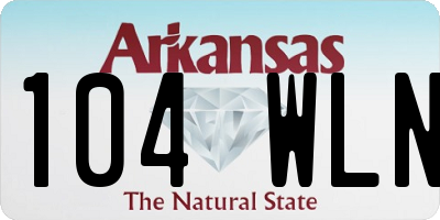 AR license plate 104WLN