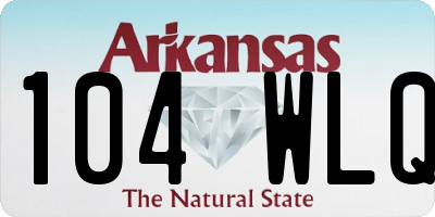 AR license plate 104WLQ