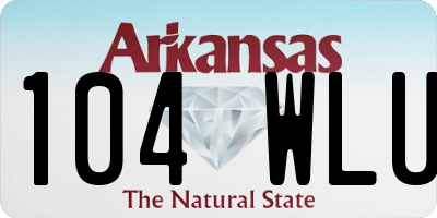 AR license plate 104WLU