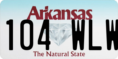 AR license plate 104WLW